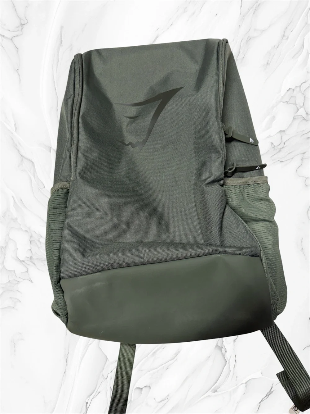 Gymshark shark head Men's Olive Green Performance Backpack w/Logo unisex